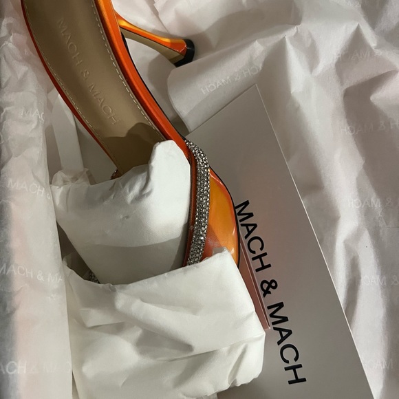 Brand new still in box MACH & MACH Double-Bow Crystal-Embellished Leather Mules - Picture 6 of 10